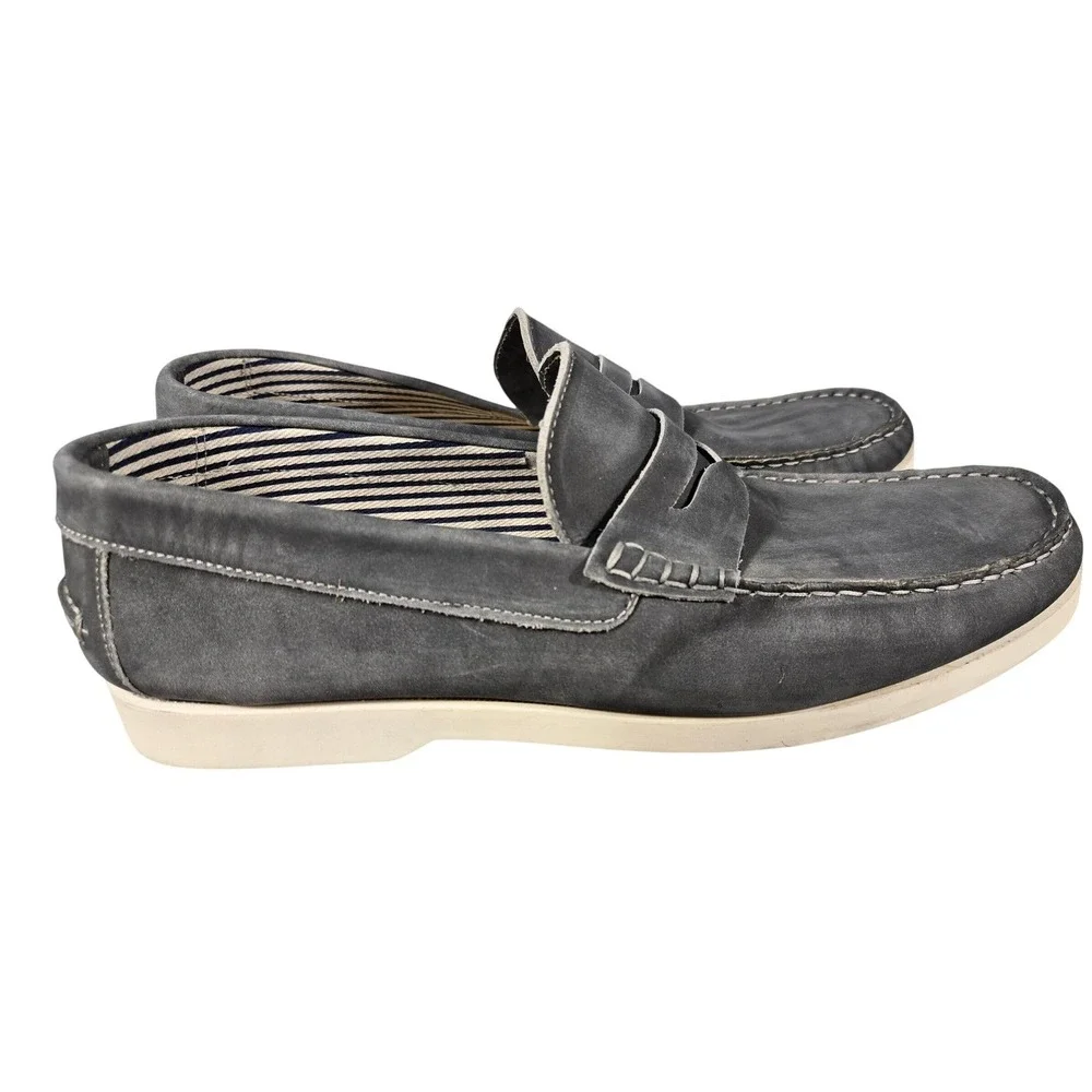Packard‎ Mens Blue Leather Penny Loafers Made in Italy Size 45 Slip On Shoes